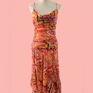 Vintage Silk Bellville Sassoon by Lorcan Mullany Summer Swirl Dress